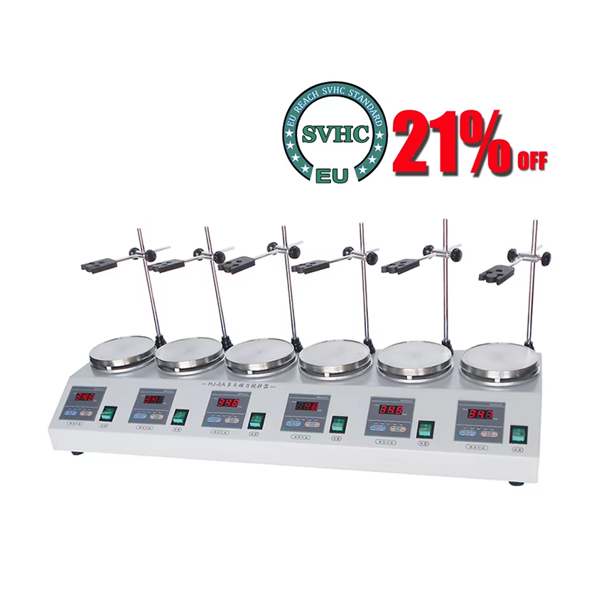 Magnetic Stirrer Hotplate - 220V, 6 başlı, manyetik ısıtmalı karıştırıcı,