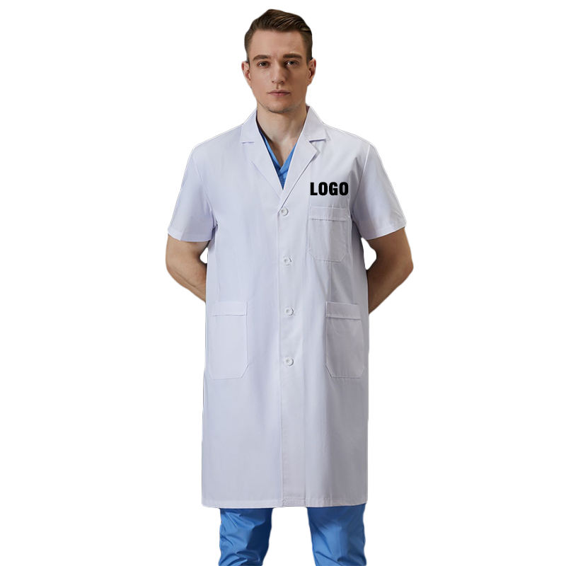 Medical Lab Logo - Erkekler için kişiselleştirilmiş Unisex Laboratuvar Önlüğü