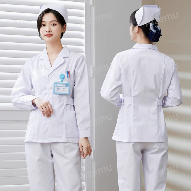 Yeni Beyaz Uzun Kollu Hemşire  - Medical Lab Logo incelemesi ve fiyatı