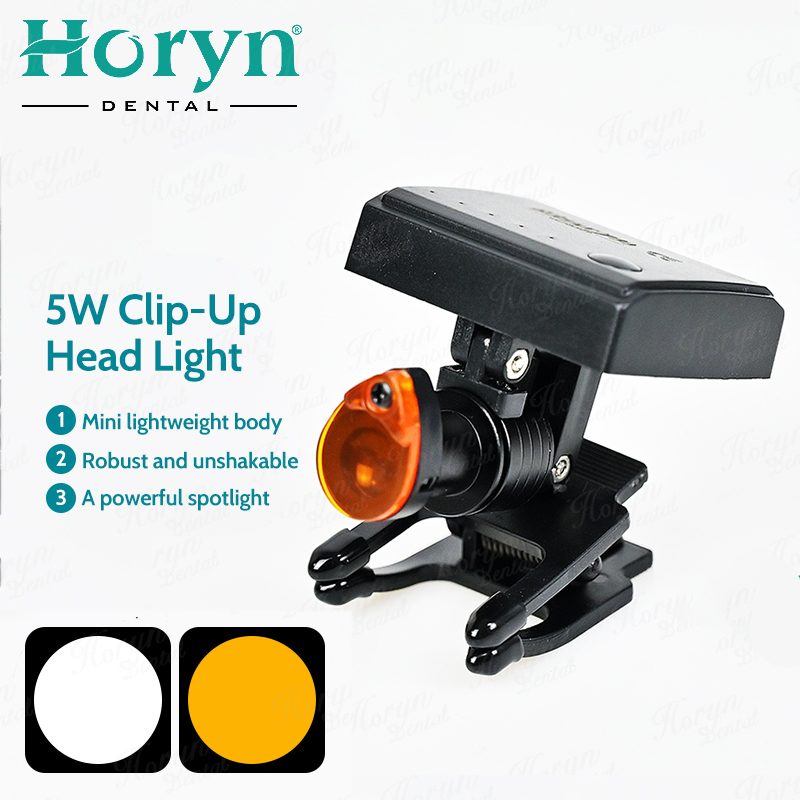 Diş 5W kablosuz LED far klip i - Led Medical Headlight incelemesi ve fiyatı