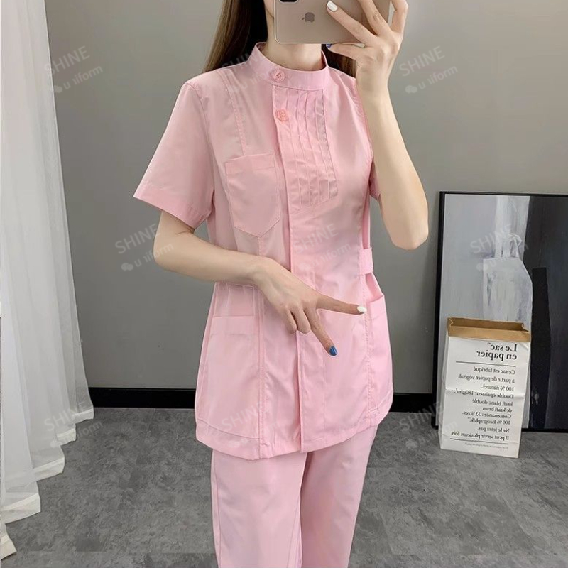 Pembe Hemşire Üniformaları Kıs - Medical Lab Logo incelemesi ve fiyatı